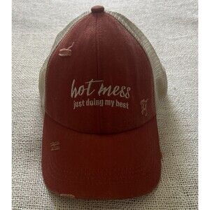 Hot Mess Just Doing My Best Women’s Strapback Trucker Cap/Hat  New Without Tags